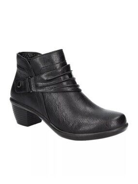 Easy Street Women's Damita Booties Black Matte Faux Leather Size 9.5 (MSRP $70)